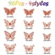 thumbnail image 2 of 96 Decoraciones de Pared de Mariposas - Pegatinas Metálicas 3D para Fiestas, Bodas y Decoración de Habitaciones en Rosa, 2 of 7