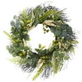 thumbnail image 1 of Enova Home 24" Artificial Eucalyptus Leaves Wreath with Green Berry for Festival Celebration Front Door Wall Window Party Decoration, 1 of 3