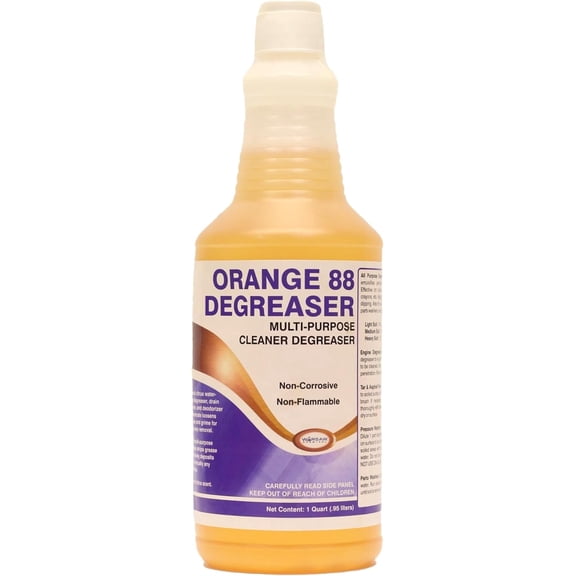 Warsaw Orange 88 Degreaser, Heavy Duty, Industrial Applications, Citrus Scent, Clean Engines, Parts, Equipment and More, 1 Quart