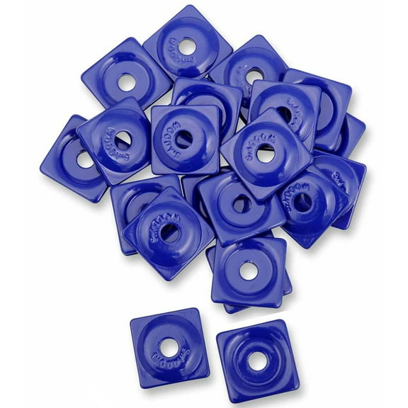 Woodys 5/16" Blue Square Digger Aluminum Support Plates 48 Pack (ASW2-3795-48)