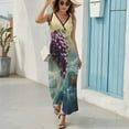 thumbnail image 6 of Fruit Purple Grapes Sleeveless Dress Woman Fashion Long Dresses Women's Summer Suit Dress 2025, 6 of 7