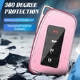 thumbnail image 5 of Key Fob Cover Compatible with Lexus ES GS NX LS RX RC GX LX 570 200 250 350 460 300 F 450h 600h Keychain Case Holder Protector,Pink, 5 of 6