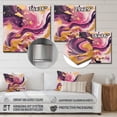 thumbnail image 4 of Designart "Playful Purple and Pink Strokes V III" Fractals Metal Art Print, 4 of 5