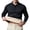 Black, variant on Mens Fleece Lined Long Sleeve Polo Shirt Warm Regular Fit Turndown Collar Soft Stretch Casual Top Wine XL