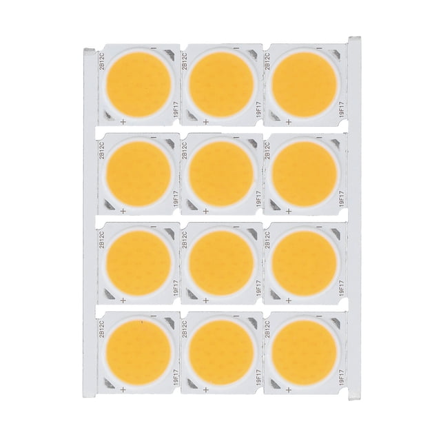 12 Uds fuente de luz COB Chip LED redondo de alta potencia 12W 36-41V 1080LM para iluminación interior DIY luz cálida