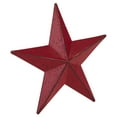 thumbnail image 3 of VHC Brands Patriotic Faceted Metal Star Burgundy Wall Hanging 4x4, Independence Day Decor, American Star Design, Distressed Appearance Metal Wall Hanging, Star Shape, Country, Burgundy, 3 of 6
