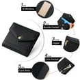 thumbnail image 2 of KL928 Small Wallet for Women Leather RFID Blocking Credit Card Holder Organizer Mini Bifold Zipper Coin Purse,Black, 2 of 5