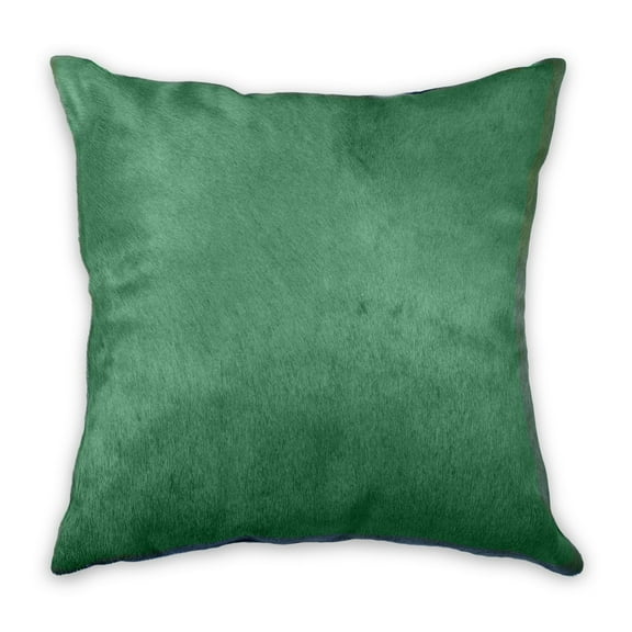 18" x 18" x 5" Verde Cowhide Pillow