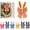Orange, variant on 16 Inch Easter Bunny Ears Wreath Bow, Large Rustic Buffalo Plaid Bunny Bow for Wreaths Front Door, Spring Holiday Decorative Bow for Tree Topper Wall Party Indoor Outdoor