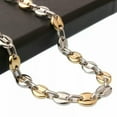 thumbnail image 5 of Multi-color 7"-40" Women Men's Chain Stainless Steel Coffee Beads Link Necklace, 5 of 6