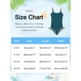 thumbnail image 2 of BULLPIANO 9-16 Years Girls One Piece Swimsuits Kids Solid Adjustable Strap Ribbed Bathing Suit Swimwear with Removeble Chest Pads, 2 of 9