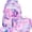 Purple, variant on AoDai Three-piece schoolbag set for teenagers, middle school student backpack, lightweight and durable, casual outdoor backpack