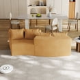 thumbnail image 3 of CKEASEAN Curved Modular Sectional Sofa Set, Corduroy Convertible Sectional Boneless Couch with 4 Pillows & Deep Seat, No Assembly Required, Loveseat Cloud Sofa Couches for Living Room/Bedroom, 3 of 6