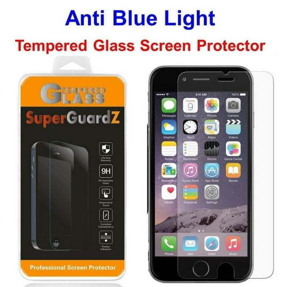 [3-PACK] For iPhone 7 4.7" - SuperGuardZ [Anti Blue Light, Eye Protect] Tempered Glass Screen Protector, 9H, Anti-Scratch, Anti-Bubble, Anti-Fingerprint