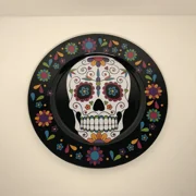 Day Of The Dead/dia De Los Muertos Melamine Side Plate 13" New