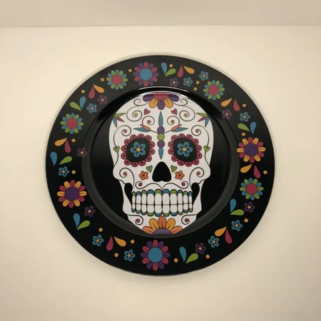 Day Of The Dead/dia De Los Muertos Melamine Side Plate 13" New