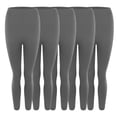 thumbnail image 3 of 5 Pack Solid Color Stretch Leggings Warm Lined Slim Fit Women's Bottoms, 3 of 4