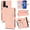 Pink, variant on Case for TCL 20R 5G Zipper Wallet Leather Cover Magnetic PU Leather Flip Card Holder
