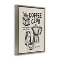thumbnail image 3 of Stupell Industries Coffee Club Open To All Brown Framed Floater Canvas Wall Art design by JJ Design House LLC, 21 x 17, 3 of 9