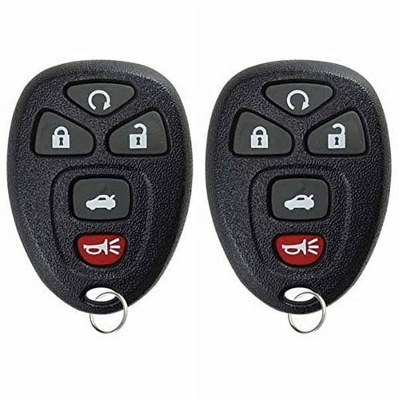 2 PACK KeylessOption Keyless Entry Remote Control Car Key Fob Replacement 15912860 OUC60270 for Buick Cadillac Chevy