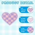 thumbnail image 3 of Uxcell 8 Pcs Parche Bordado en Forma de Corazón a Cuadros para Planchar, Aplicaciones para Coser en Chaquetas, Colección de Denim, Ropa, Vestidos, Sombreros, Jeans, Accesorio DIY, Púrpura Claro/Rosa, 3 of 6
