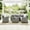 Grey, variant on Crosley Bradenton 5Pc Outdoor Wicker Sectional Set Gray/Gray - Right Side Loveseat, Left Side Loveseat, Corner Chair, Arm Chair, & Sectional Glass Top Coffee Table