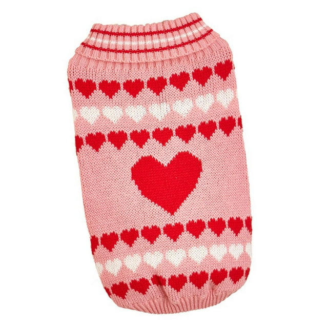Ropa para perros con estampado de corazones, suéteres para perros y cachorros, prendas de punto para mascotas, para gatos, perros,