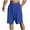 Blue, variant on WREESH Men's Quick-Dry Linen Athletic Shorts - Elastic Waist Summer Fitness Running Outdoor Casual Shorts