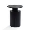 thumbnail image 5 of LuxenHome 21.25" Black Round Side Table, MDF Wood Modern Accent Table for Living Room, 5 of 8