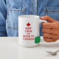 thumbnail image 4 of CafePress - Keep Calm Move To Canada Large Mug - 15 oz Ceramic Large White Nolvety Mug, 4 of 6