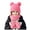 a8-Pink, variant on KPOPLK 3Piece Girls Boys Solid Color Beanie Hat Glovs Set Fleece Lined Winter Hat with Pom Pom for Cold Weather(3-8 Years,Purple)
