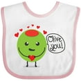thumbnail image 3 of Inktastic Olive You Boys or Girls Baby Bib, 3 of 4
