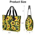 thumbnail image 3 of Tote Bag for Women - Sunflower Shoulder Bag - Large Utility Work Duffle Bag with Zipper Handbag for Travel, Work, Sprots, 3 of 5