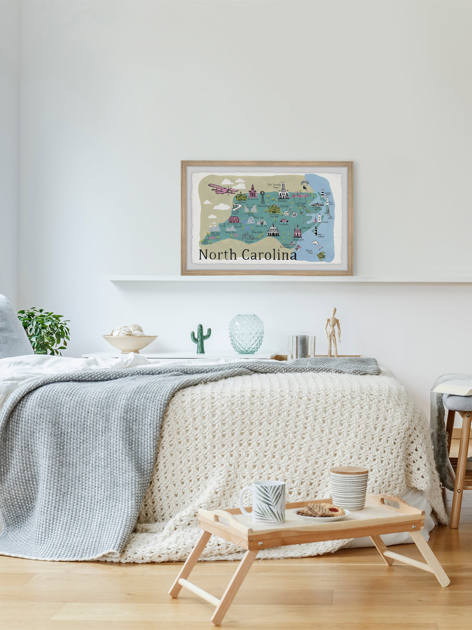 Marmont Hill To North Carolina Framed Wall Art, 16" x 24"