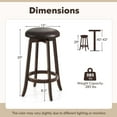 thumbnail image 3 of Costway 29" Counter Height Stools Set of 4 with 360° Swivel Round Seat & Footrest, 3 of 8