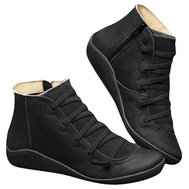 Flat high hot sale ankle boots