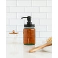thumbnail image 5 of Jarmazing Products Vintage Blue Glass Mason Jar Soap and Lotion Dispenser - Two-Pack - Black, 5 of 6