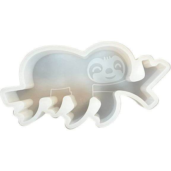 Sloth Car Freshie Silicone Mold for Scented Aroma Beads 2x4.75x1 Freshies Molds Resin, Car Candle, Soap, Freshie Oven Safe Heat Resistant to 400 F Animal Zoo Monkey
