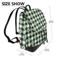 thumbnail image 2 of Disketp Green White Christmas Tree Lumberjack Plaid Mochila de Cuero para Mujer, Bolso de Espalda Antirrobo con Estilo para Viaje, Trabajo y Uso Diario, 2 of 4