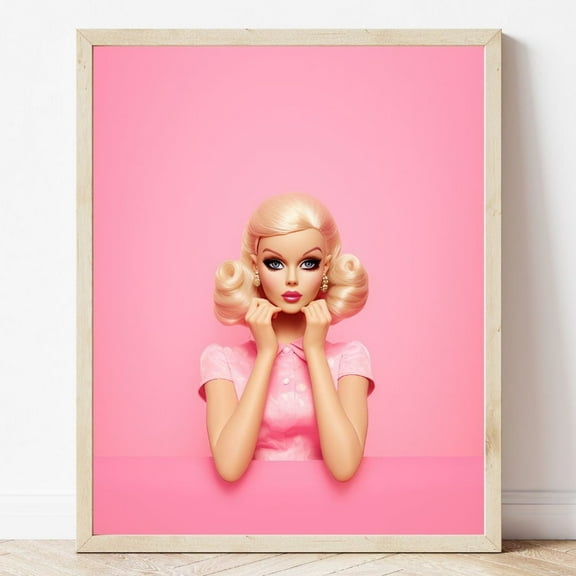 Kna Prints - Hot Pink Decor | Girly Wall Art | Preppy Room Decor | Glam Decor Unframed Poster, UNFRAMED-8x12