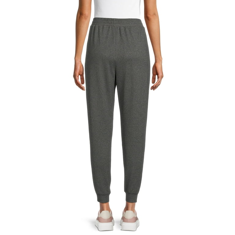 Time and Tru Women's Super Soft Hacci Knit Jogger Pants, 27.5 Inseam,  2-Pack, Sizes XS-XXL