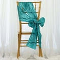 thumbnail image 2 of Efavormart 5pc x Turquoise Pintuck Chair Sash for Wedding Events Banquet Decor Chair Bow Sash Party Decoration Supplies, 2 of 9