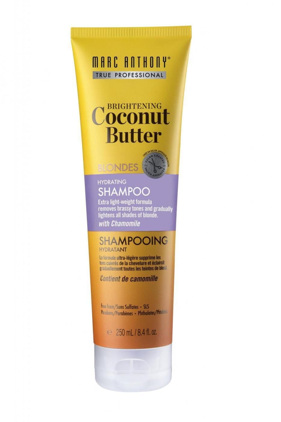 Shampoing sans sulfate Coconut Butter Blondes Brightening de Marc Anthony