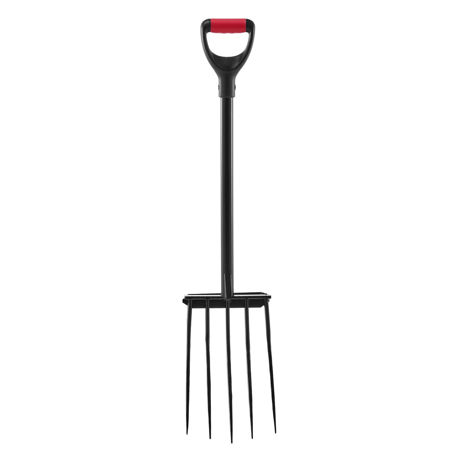 5-Tine Steel Garden Fork, 41 Inch Y-Grip Handle Spading Pitchfork for Farming & Gardening