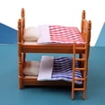 thumbnail image 3 of Grandest Birch Dollhouse Bunk Bed Compact Doll House Simulation Double Bed for Decoration Fun Mini Lovely Bunk Bed, 3 of 8
