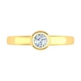 thumbnail image 3 of 1/2 Carat Bezel Set Diamond Solitaire Engagement Ring in 14K Yellow Gold (Ring Size 5.5), 3 of 4