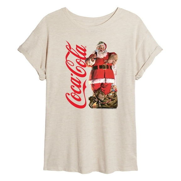 Coca-Cola - Vintage Santa With Presents - Juniors Ideal Flowy Muscle T-Shirt