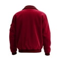 thumbnail image 4 of Men's Plus Size Corduroy Jacket - Casual Sports Style with Pocket & Zipper, Wine Red, XXXL, 4 of 5