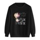 thumbnail image 4 of Gibobby Casual Sudadera para Mujer Sudadera suelta casual con estampado navideño de manga larga con cuello redondo para mujer blusa grande de manga larga(Negro,M), 4 of 5