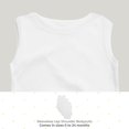 thumbnail image 2 of Spasilk Unisex Baby Newborn Sleeveless Lap Shoulder Bodysuits, 3 Pack, 3 Months, White, 2 of 7